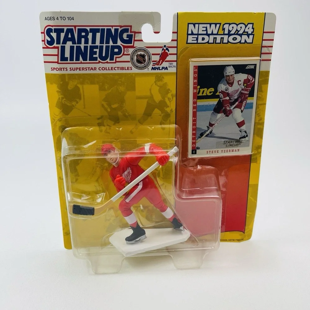 1994 NHL Hockey Steve Yzerman Red Wings Starting Lineup Figure W Card